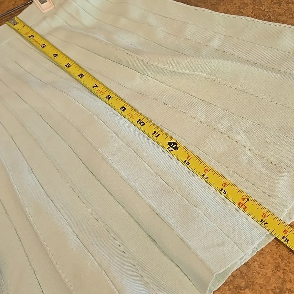 Womens Xlarge Pleated Sweater Skirt A New Day Mint Green Fall Size Xl - Picture 14 of 16